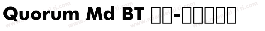 Quorum Md BT 常规字体转换